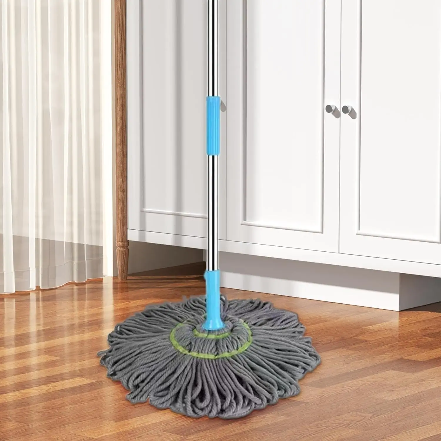 Extendable 90CM Twist Mop – 2-in-1 Rotatable Adjustable Floor Mop