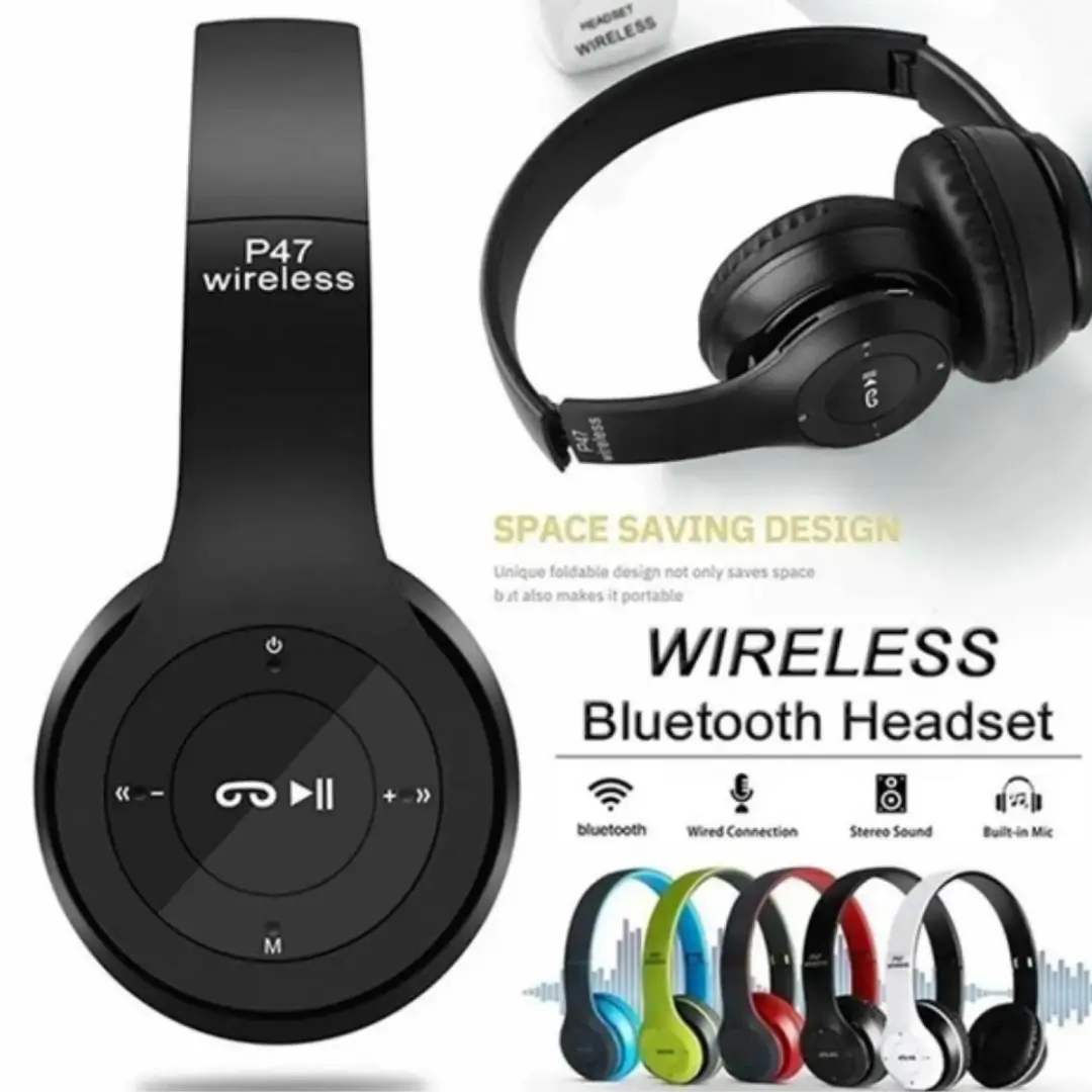 P47 Wireless Bluetooth On-Ear Headphones