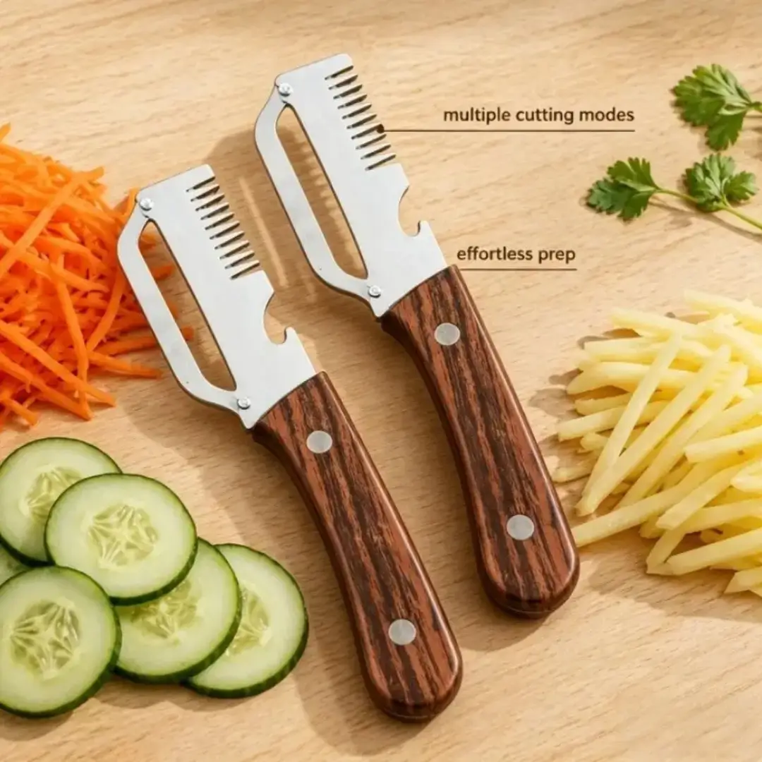 3in1 Peeler Knife Stainless Steel - Image 2