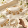 Gold Butterfly Charm Anklet – Multi Butterfly Dangle Chain Anklet